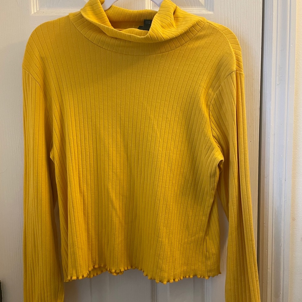 yellow turtle neck